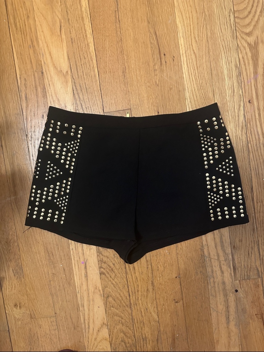 Forever 21 Black Studded Bike Shorts
